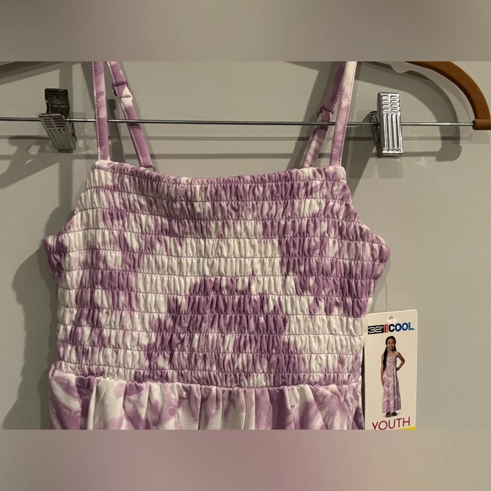 32 Degrees Purple Tie-Dye Girls Dress 7/8S  NWT - Picture 3 of 4